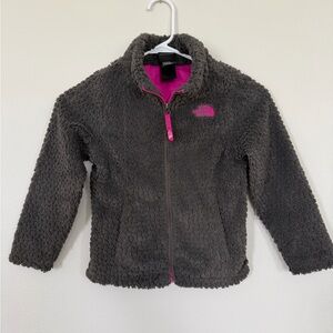 The North Face Pink and Gray Fleece Jacket